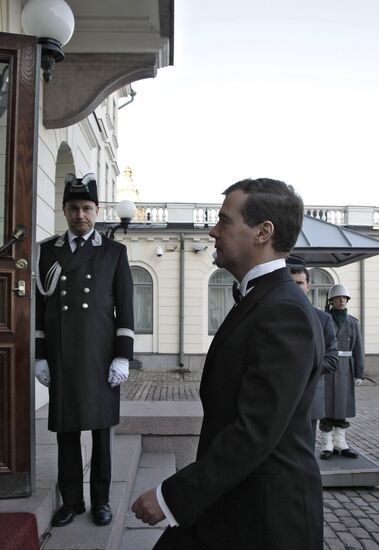 Dmitry Medvedev paying state visit to Finland