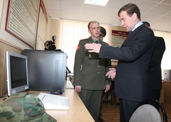 Russian President Dmitry Medvedev visiting Ryazan