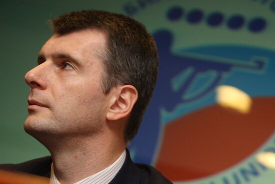 News conference by Mikhail Prokhorov