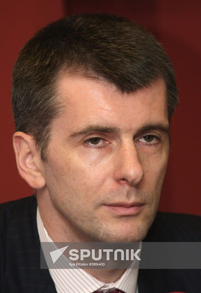 News conference by Mikhail Prokhorov