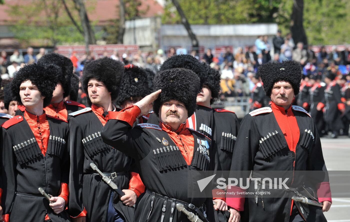 Cossack parade in Krasnodar