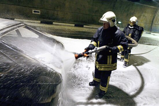 Emergency Situations Ministry brigades conducting drills