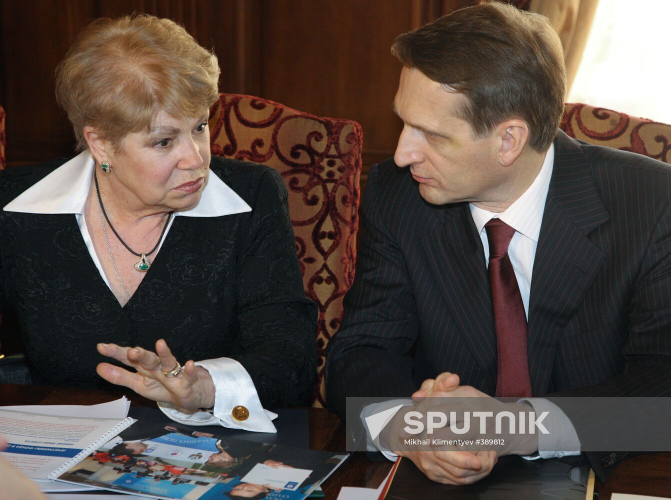 Larisa Latynina and Sergei Naryshkin