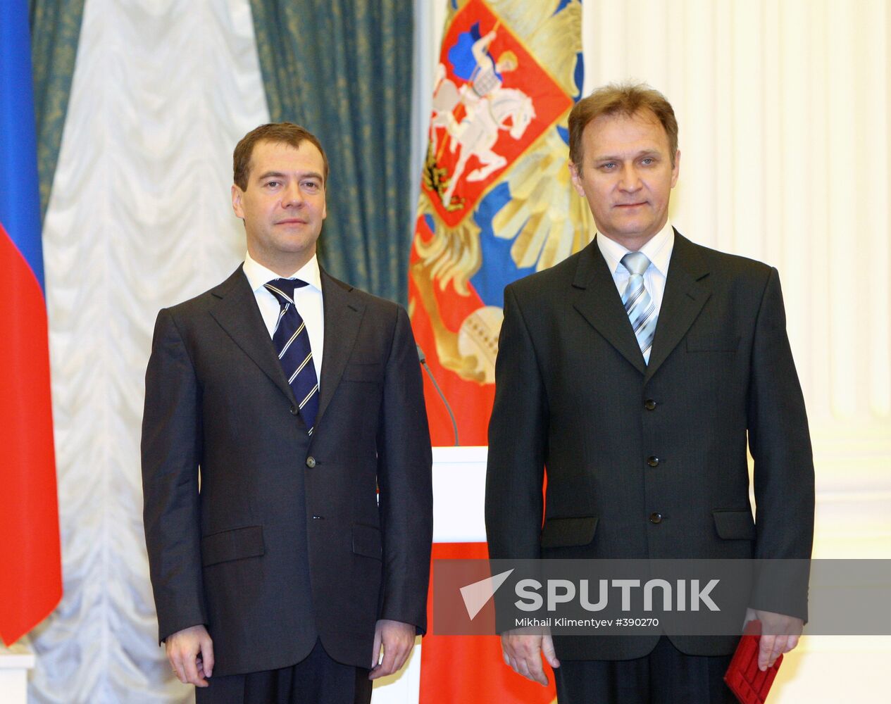 Ceremony of giving state decorations in Kremlin