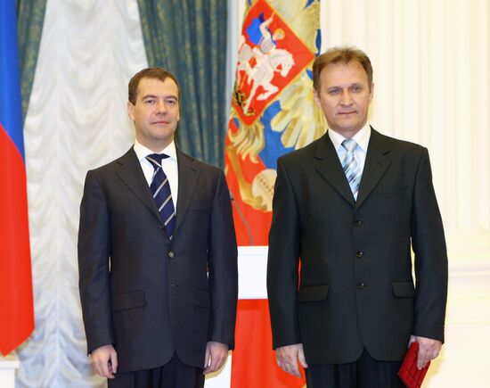Ceremony of giving state decorations in Kremlin