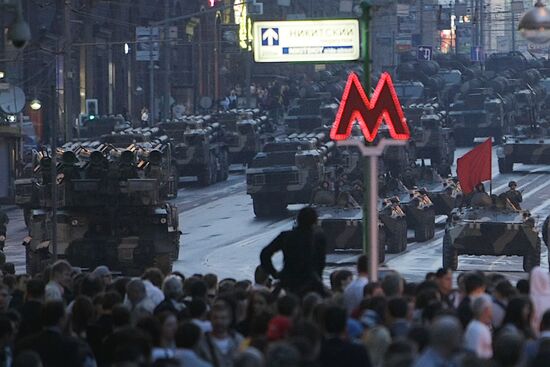 Training for the May 9 Victory Day Parade in Moscow