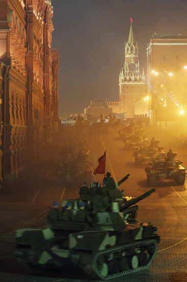 Training for the May 9 Victory Day Parade in Moscow