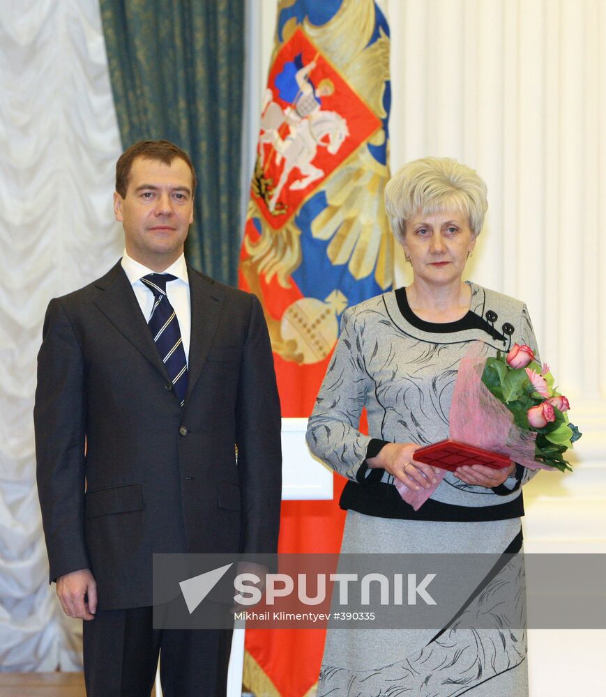 Ceremony of giving state decorations in Kremlin