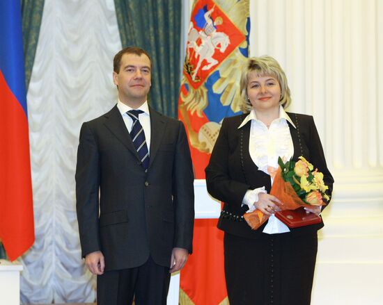 Ceremony of giving state decorations in Kremlin