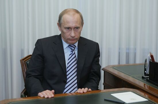 Prime Minister Vladimir Putin visiting Astrakhan