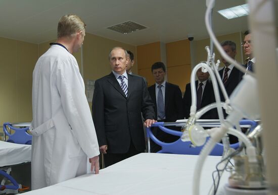 Prime Minister Vladimir Putin visiting Astrakhan