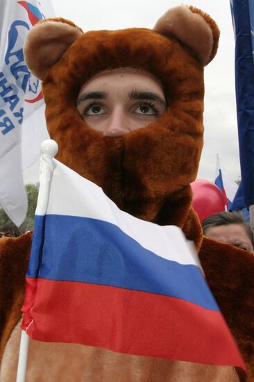 Spring and Labor Day march in Rostov-on-Don