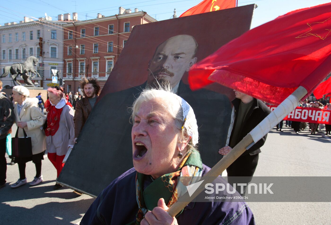 Spring and Labor Day march in St. Petersburg