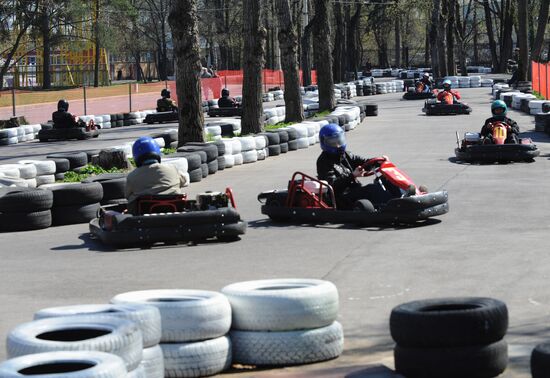 An amusement park at the All-Russian Exhibition Center
