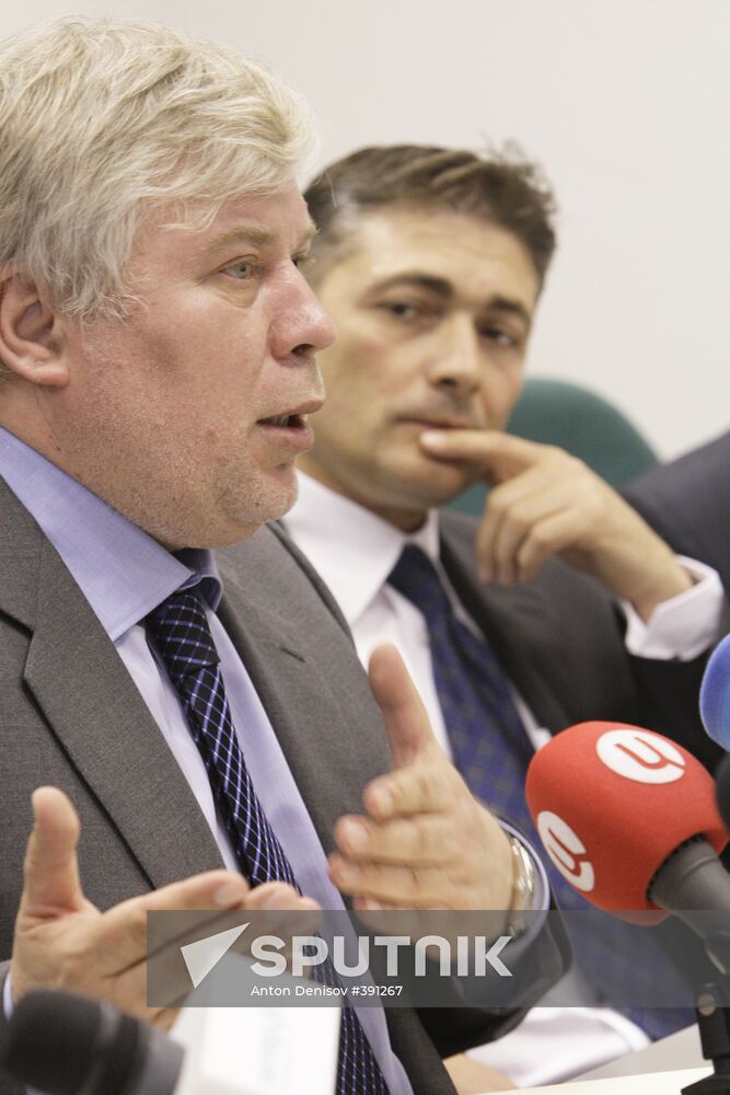 Lawyers of Irina Belenkaya and Jean-Michel Andre speaking