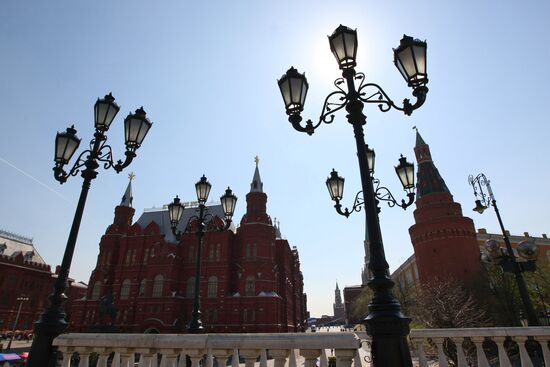 View of the State History Museum and the Kremlin