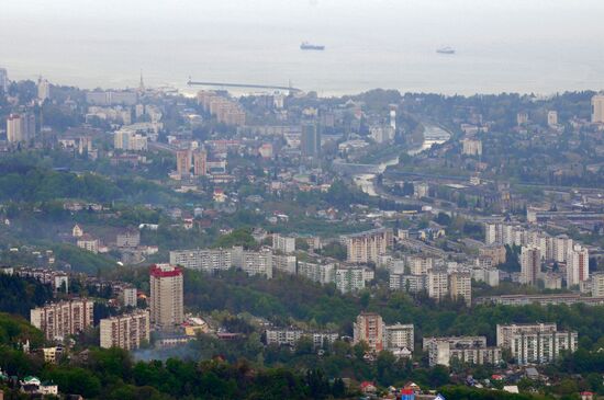 A panorama of Sochi city