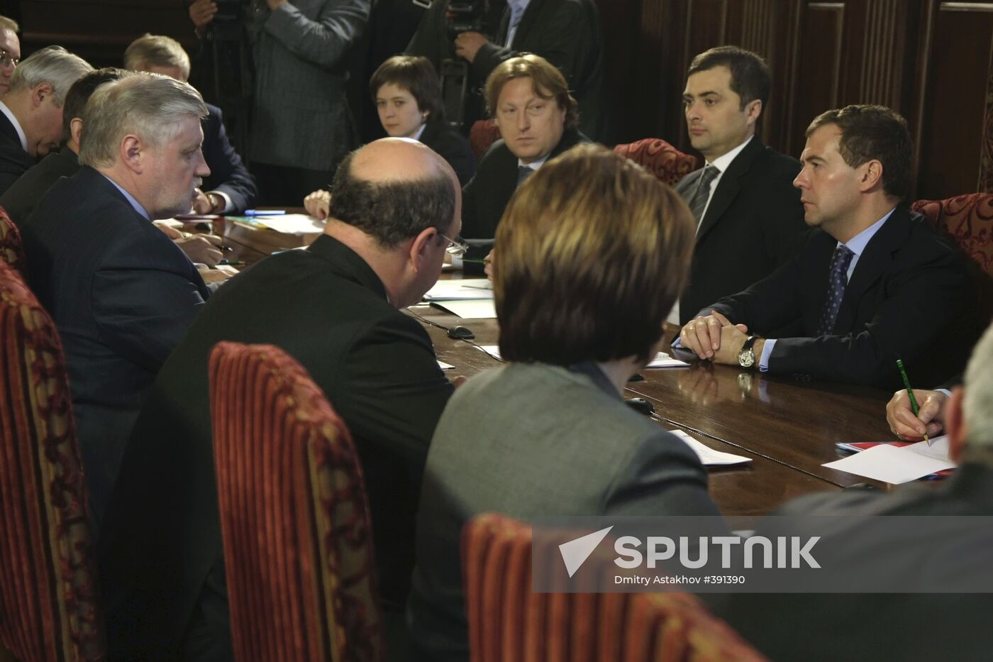 Dmitry Medvedev meeting with activists of A Just Russia party