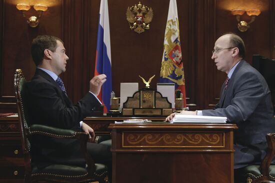 Dmitry Medvedev meeting with Mikhail Mokretsov
