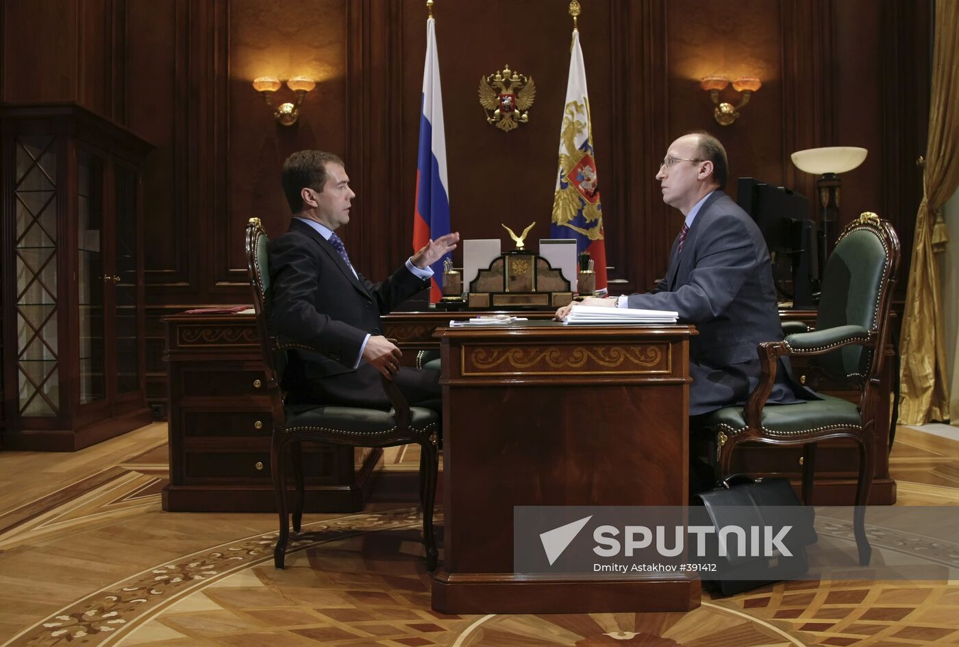 Dmitry Medvedev meeting with Mikhail Mokretsov