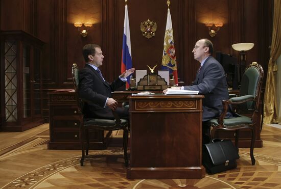 Dmitry Medvedev meeting with Mikhail Mokretsov