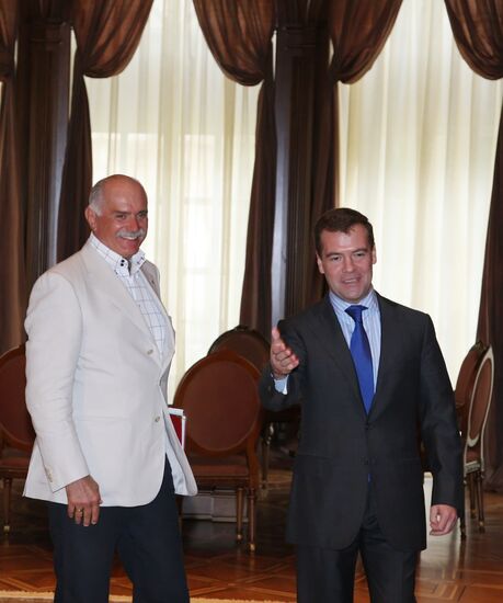 Dmitry Medvedev and Nikita Mikhalkov