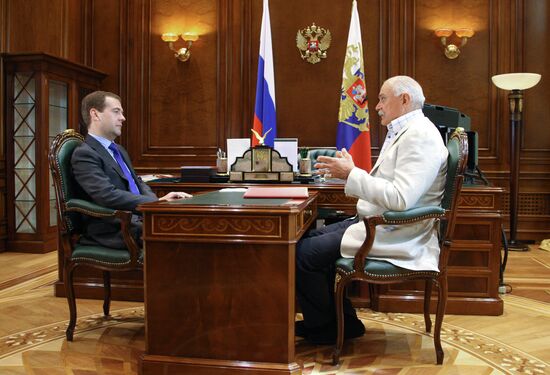 Dmitry Medvedev and Nikita Mikhalkov