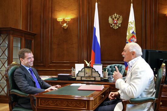 Dmitry Medvedev and Nikita Mikhalkov