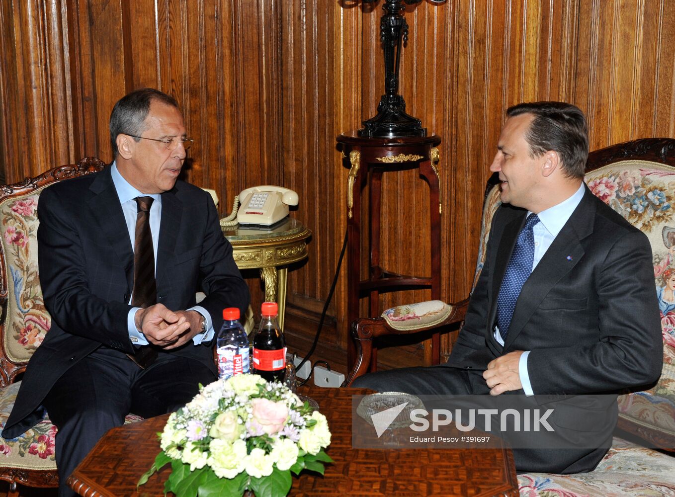 Sergei Lavrov and Radosław Sikorski meeting in Moscow