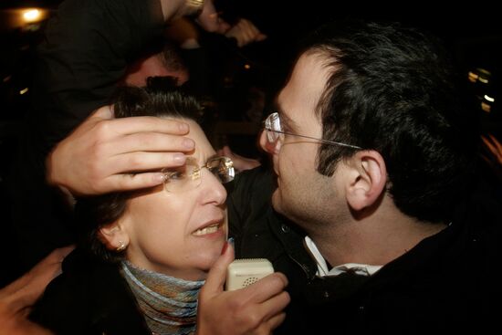 Dispersing a meeting of opposition supporters in Tbilisi