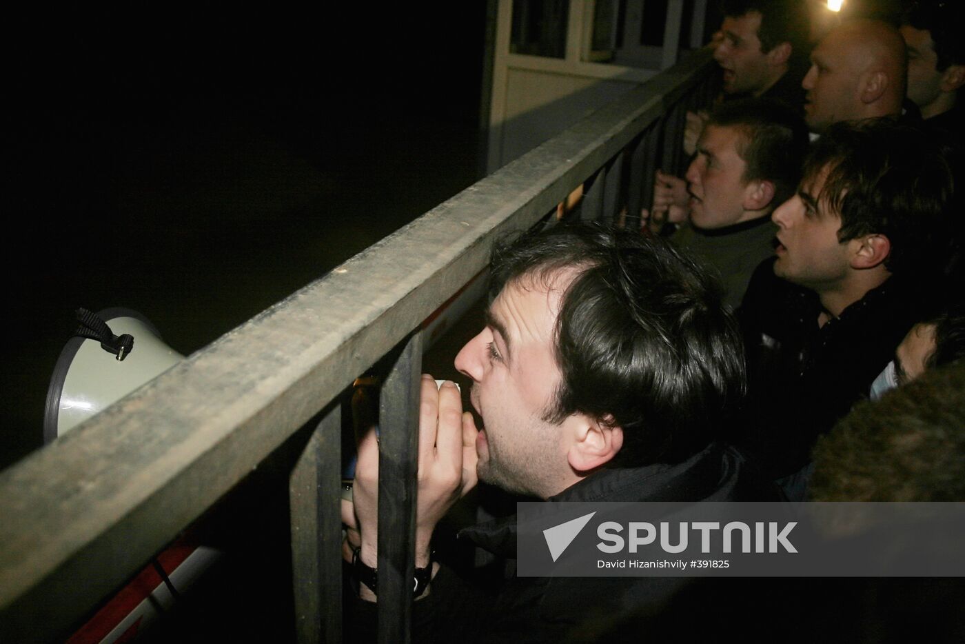 Dispersing a meeting of opposition supporters in Tbilisi