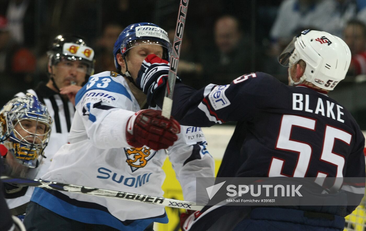 2009 IIHF World Championships, Quarterfinals. Finland vs. USA