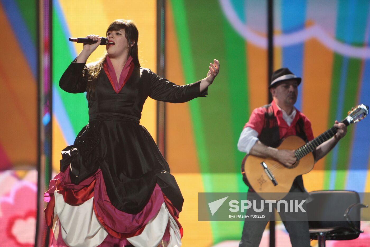 Flor-de-Lis (Portugal) rehearses at Olimpiisky Sports Complex