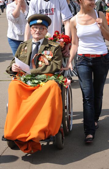 WWII veterans meet in Gorki Park