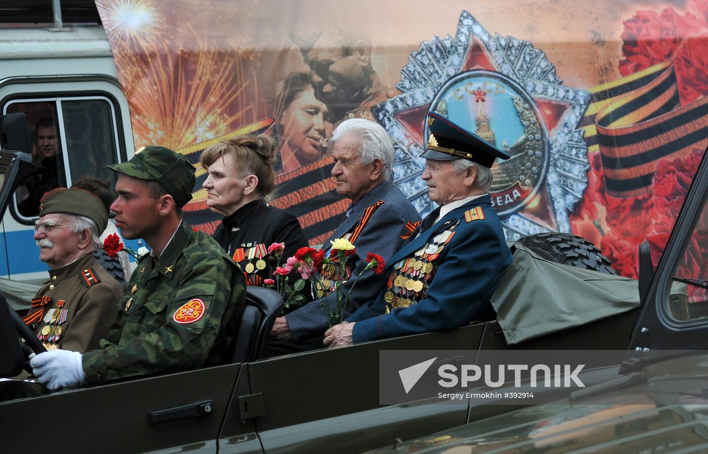 Great Patriotic War veterans march in St. Petersburg