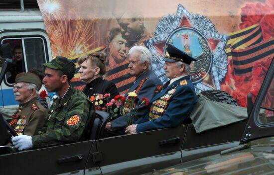 Great Patriotic War veterans march in St. Petersburg