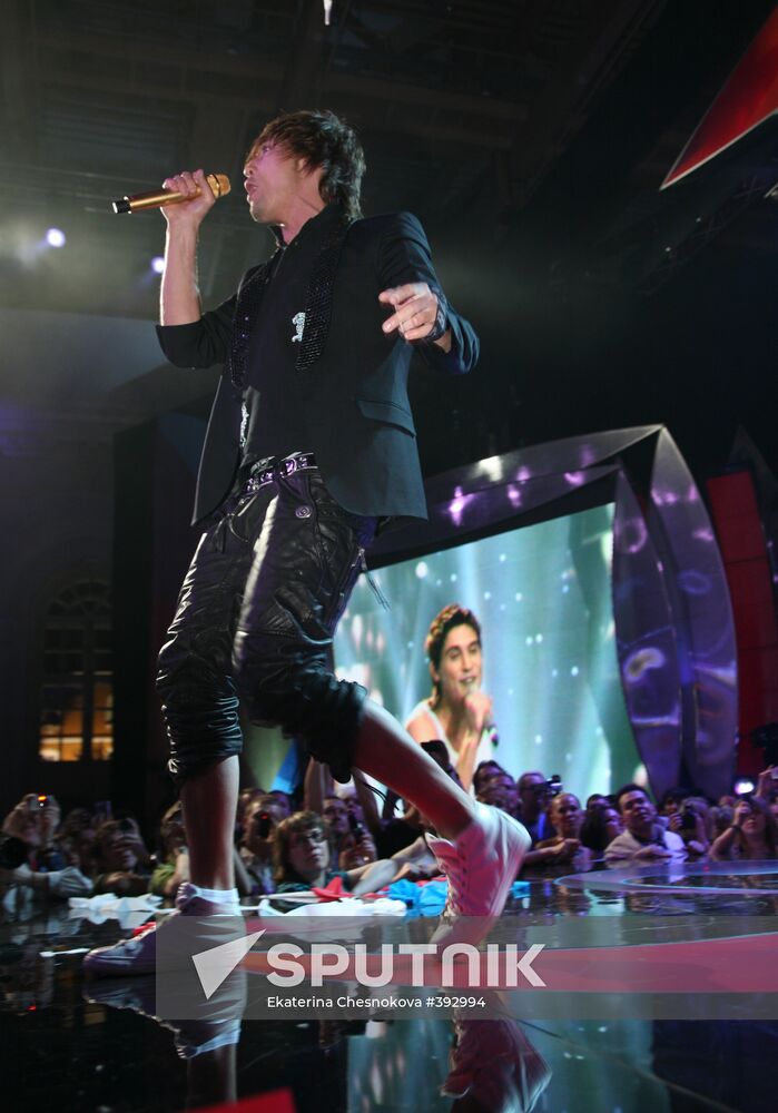 Eurovision 2008 winner Dima Bilan of Russia