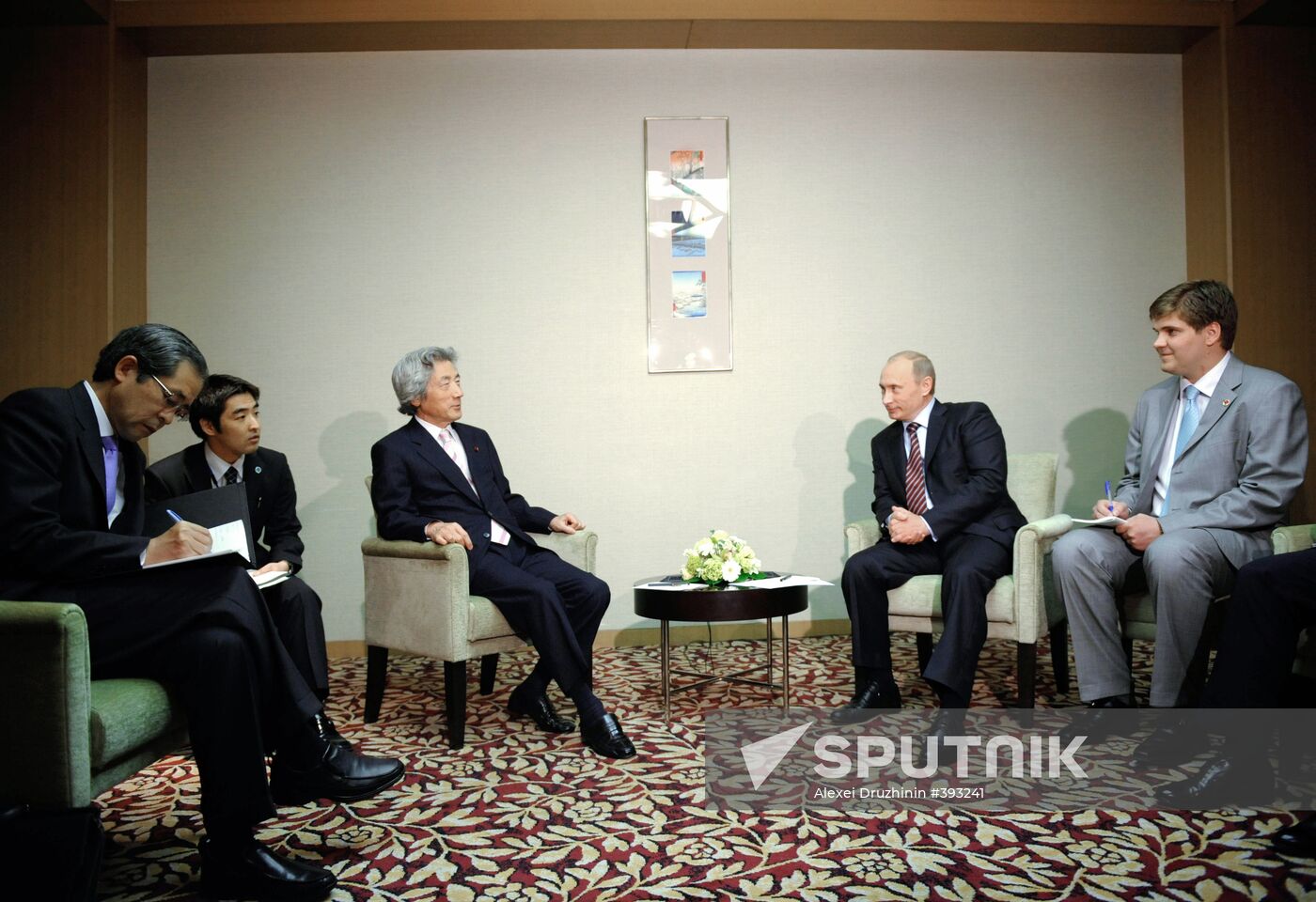 Prime Minister Vladimir Putin visiting Japan