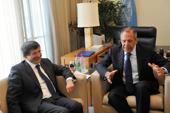 Russian and Turkish Foreign Ministers meeting in New York City