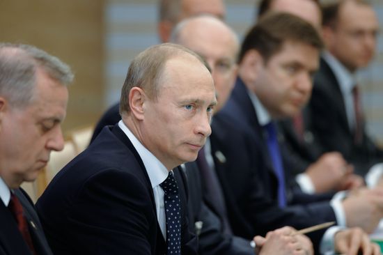 Prime Minister Vladimir Putin visiting Japan