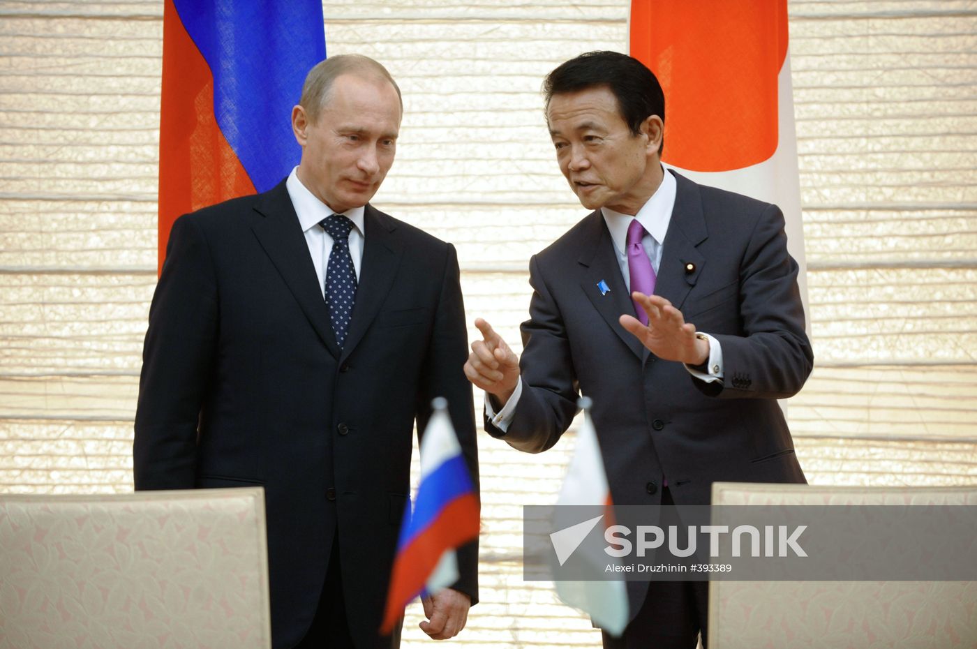 Prime Minister Vladimir Putin visiting Japan