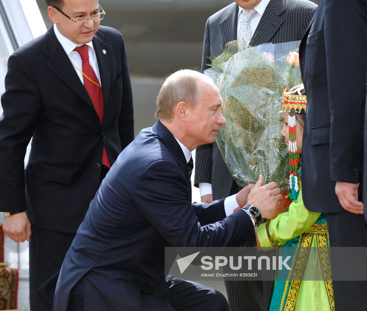 Russian Prime Minister Vladimir Putin pays visit to Mongolia