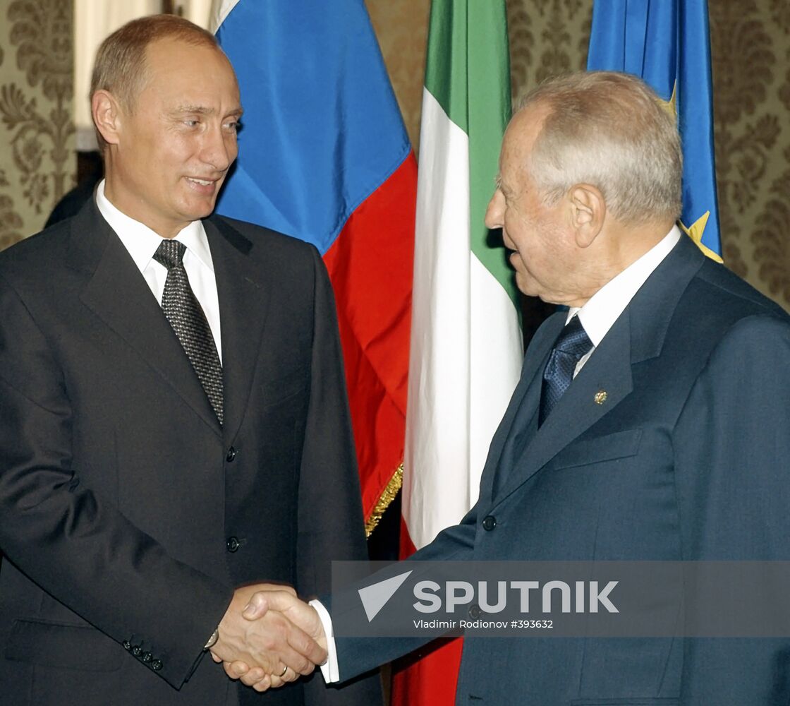 Vladimir Putin and Carlo Azeglio Ciampi