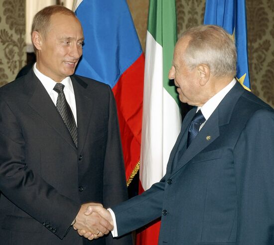 Vladimir Putin and Carlo Azeglio Ciampi