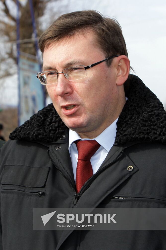 Ukraine's Interior Minister Yury Lutsenko