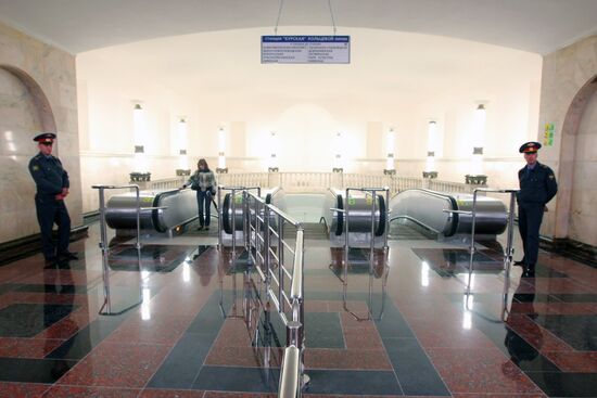 Kurskaya Station, Circular Line, opens its lobby after repairs