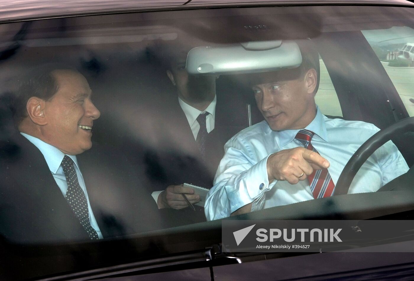 Vladimir Putin meets with Silvio Berlusconi in Sochi