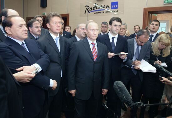 Signing of documents on South Stream project in Sochi