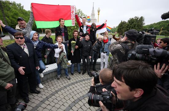 Wildcat "Slavic gay parade" in Moscow