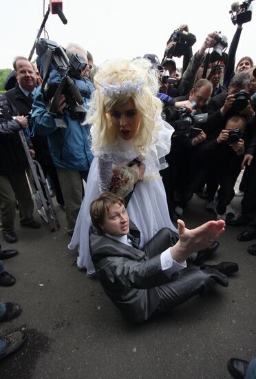 Wildcat "Slavic gay parade" in Moscow